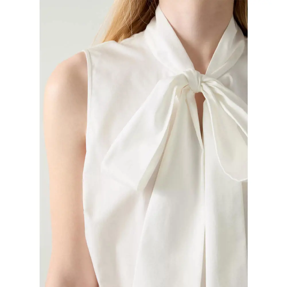 LK Bennett Florian White Cotton Blouse